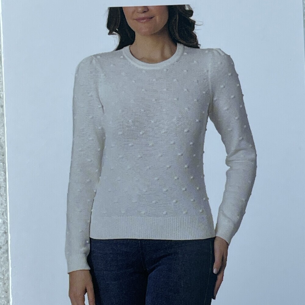 Draper James Women's S Pullover Sweater White e0851